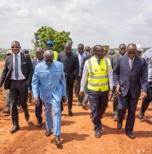 Visite du chantier du Centre de Formation par Apprentissage de Gagnoa