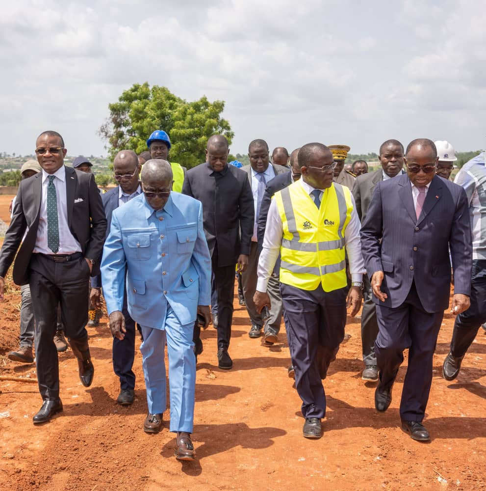 Visite du chantier du Centre de Formation par Apprentissage de Gagnoa